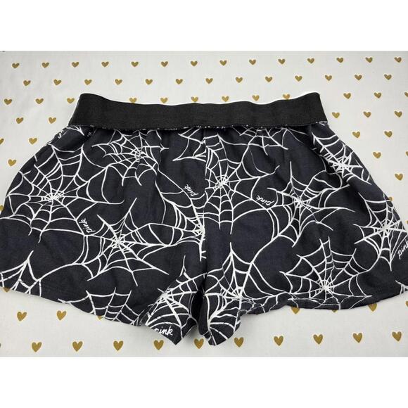Victorias Secret PINK Halloween Spider Web Boxers BOXY Shorts Sleep XS - Picture 5 of 5
